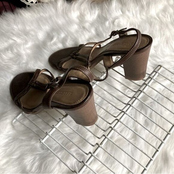 Delicate Strappy Brown Heel Sandals women size 9 EUC - Picture 6 of 10
